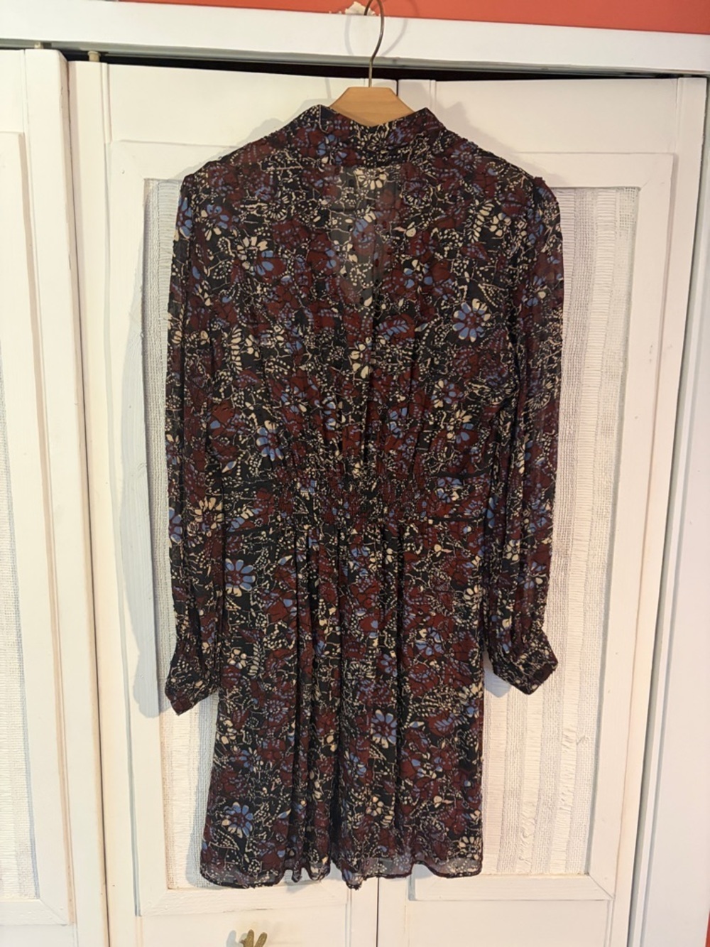 ba&sh Giani Paisley Print Long Sleeved Mini Dress SZ M - Picture 8 of 8